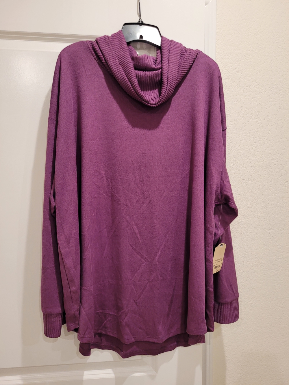 St. John's Bay Purple Cowl Neck Sweater 3x NWT